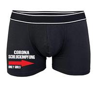 Spaß Kostet Männer Boxershort mit lustigen Spruch Schluckimpfung only Girls Größe S bis 5XL