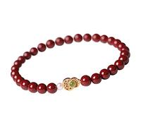 SPAYEIM FengShui Calabash Cinnabar Armband, Fengshui Cinnabar Reichtum Armband, Feng Shui Kalebasse Armband für Reichtum und Schutz Viel Glück Geld Amulett, 23 cm, Nylon