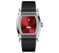 Specht & Söhne Jump Hour Automatische mechanische Herrenuhr Saphirglas Edelstahl Armbanduhr, rot/Black, Casual