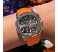 Specht & Söhne New Classic 5167 Herrenuhr, orange Farbe, Saphirglas, Kautschukarmband, Sport-Quarzuhren für Herren, 50 m wasserdicht V1-Rose Gold