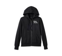 Special Bar & Shield Zip Front Hoodie Damen Sweatshirt, XXL XXL schwarz