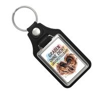 speecheese Erdmännchen Graben ein Herz Schlüsselanhänger mit Kunstleder-Anhänger - Unvorstellbar ohne dich Lustiger Spruch, perfektes Valentinsgeschenk