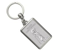 speecheese Heiliger Christophorus - HC silber Schlüsselanhänger der Schutzpatron der Reisenden und Autofahrer für den Schlüsselbund mit Heiligenfigur als Geschenk für Fahranfänger