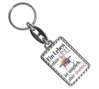 speecheese Leben ohne Grill ist möglich, aber sinnlos! Schlüsselanhänger mit Bordüre Lustiger Spruch - Perfekt für Grillfans