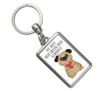 speecheese Mops mit Herz Schlüsselanhänger mit Spruch Du hast mir mein Herz gemopst Perfekt für Hundemenschen Liebe und Umarmung Ideal für Verliebte am Valentinstag
