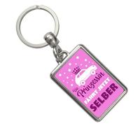 speecheese Prinzessin Schlüsselanhänger mit Spruch Die Prinzessin fährt jetzt selber Volljährig Fahrer Führerscheinbesteherin Parkt Ohne Strafzettel Auto-Schlüsselring