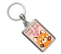 speecheese Roter Panda Schlüsselanhänger mit Spruch Vergiss nicht Hab dich lieb Kawaii Katze Glücksbringer Liebe Freundschaft Valentinstagsgeschenk Freundin