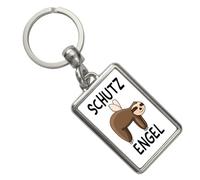 speecheese Schutzengel Faultier Schlüsselanhänger witziger Anhänger für den Schlüsselbund als Geschenk für Fahranfänger die einen Aufpasser gut gebrauchen können