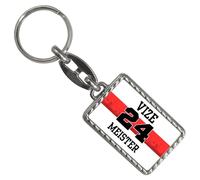 speecheese Stuttgart Brustring Schlüsselanhänger mit Bordüre mit Spruch Vizemeister 2024 Überraschungserfolg Fußball Liebe Schwaben Stolz Liga Träume Internationale Bühne