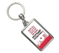 speecheese Stuttgart Europapokal Schlüsselanhänger mit Spruch Stuttgart International für Cannstatter Kurve Fan-Gesang Stuttgart-Fan aus Bad Cannstatt