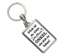 speecheese Toller Onkel Glück Schlüsselanhänger als kleiner Glücksbringer und liebevolle Überraschung zum Vatertag oder Weihnachten bester Onkel der Welt