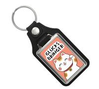 speecheese Winkekatze Schlüsselanhänger mit Kunstleder-Anhänger mit Spruch Glücksbringer Glückskatze für Gesundheit Erfolg und Glück kawaii Manga Gruß