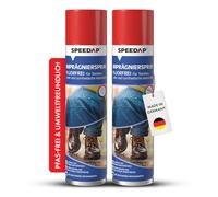 SPEEDAP Imprägnierspray 2er Pack | Unsichtbarer Schutz für Textilien, Leder & Outdoor-Ausrüstung | Wasser- & Schmutzabweisend mit Langzeitwirkung | Atmungsaktiv & rückstandsfrei | Made in Germany