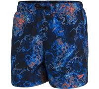 Speedo 13" mit Print Jungs Watershort, Schwarz/Lapis/Volcanic Orange, L