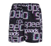Speedo 13" mit Print Jungs Watershort, Schwarz/Weiß/Diva/Light Adriatic, M