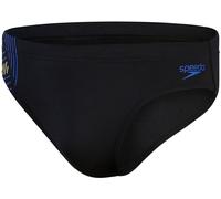 Speedo Herren 7cm Tech Panel III Badehose, Schwarz/Chromblau/Spritz, 4