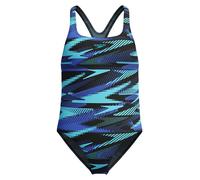 Speedo Hyperboom Allover Medalist Swimsuit |Quick Drying | Fitness | Chlorine Resistant Badeanzug für Mädchen, Cobalt Pop, 7 Years-8 Years