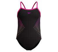 Speedo Plastisol Placement Thinstrap Muscleback Swimsuit Schwarz 15-16 Years Mädchen