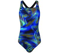 Speedo Bedruckter Medalist Damen Badeanzug Schwarz/Blau EU 40 / UK 12