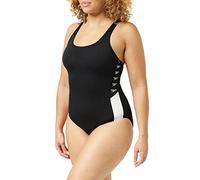 Speedo Boom Logo Splice Muscleback Damen Badeanzug, Schwarz/Weiß, 30 (DE 34)