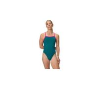 speedo club training turnback damen einteiler badeanzug blau rosa