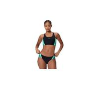 speedo colourblock splice 2 0 bikini set fur damen schwarz blau