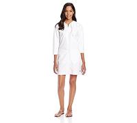 Speedo Damen Aquatic Fitness Bademantel mit Kapuze, mit durchgehendem Frontreißverschluss, Damen, weiß, Small