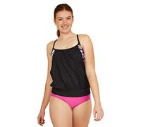 Speedo Damen Badeanzug Blouson Tankini-Top, Anthrazit, Small