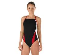 Speedo Damen-Badeanzug, Einteiler, Endurance+ Cross Back, einfarbig, für Erwachsene, Teamfarben