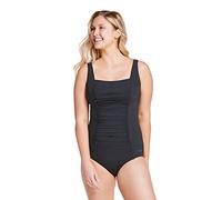 Speedo Damen Badeanzug Einteiler Endurance+ gerafft Tank Moderate Schnitt, Damen, Einteiliger Badeanzug, Swimsuit One Piece Endurance+ Shirred Tank Moderate Cut, New Speedo Black, 24
