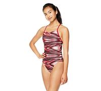 Speedo Damen-Badeanzug, einteilig, Endurance+ gekreuzter Rücken, Bedruckt, Teamfarben für Erwachsene