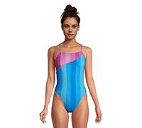 Speedo Damen-Badeanzug Endurance Turnz Tie Back Bedruckt, Blau, 26