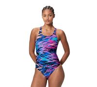 Speedo Damen-Badeanzug, Hyperboom-Print, Medalist, Anthrazit