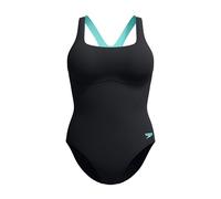 Speedo Damen Badeanzug mit Flexband und integriertem Schwimm-BH | Schwimmen | Fitnesstraining Schwimmbekleidung, Anthracite, 34