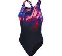 Speedo Damen-Badeanzug Placement Digital Powerback schwarz/phoenix