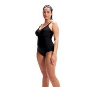 Speedo Damen Brigitte Swimsuit | Shaping Panel | Chlorine Resistant | Adjustable Straps, Black, 36