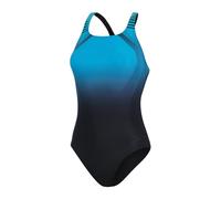Speedo Damen Digital Placement Medalist Badeanzug, Schwarz/Pool/Tile, 34
