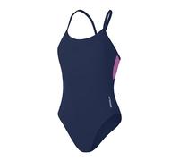 Speedo Damen Einfarbiger Racerback Badeanzug | Fitnessschwimmen | Weiches Hautgefühl | Stilvolles Design Cerulean Blue 2XL
