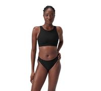 Speedo Damen Einfarbiges Highneck Top mit Netzstoff | Fitnessschwimmen | Stilvolles Design Anthracite XL