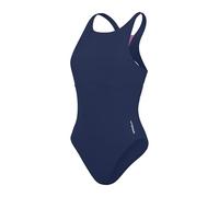 Speedo Damen Einteiliger Badeanzug mit hohem Halsausschnitt, Fitness, weiches Gefühl, Premium Bademode, Cerulean-blau, XL