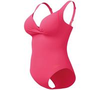 Speedo Damen Formender Kreuzknoten Badeanzug | Shapewear | Schwimmbekleidung für Strand und Urlaub Schwimmbekleidung, Raspbery Fill/Vermil, 42