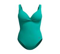 Speedo Damen Formender Kreuzknoten Badeanzug | Shapewear | Schwimmbekleidung für Strand und Urlaub Turquoise Gem 32