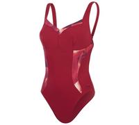 Speedo Damen Formender LunaElustre Badeanzug mit Print | Shapewear | Schwimmbekleidung für Strand und Urlaub Schwimmbekleidung, Magenta Haze/Soft Bloom, 34/10