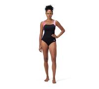 Speedo Damen Formgebender Lunalustre Badeanzug mit Print | Shapewear | Strand- und Urlaubsbademode Schwimmbekleidung, Neon Violet, 42