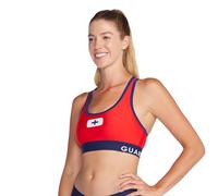Speedo Damen Guard Swimsuit Sport Bra Top Endurance Bikini, Rot-Team Red, Medium
