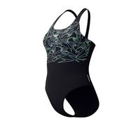 Badeanzug SPEEDO "Womens HyperBoom Placement Muscleback", Damen, Gr. 46, N-Gr, alfalfa gree, Obermaterial: 100% Polyester, sportlich, Badeanzüge, schnell trocknend (46171719-46) alfalfa gree