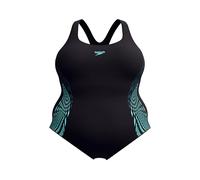 Speedo Damen Medalist (+) Badeanzug mit Print | Badeanzug Badeanzug, Dark Teal, 48