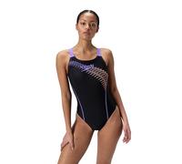 Speedo Damen Lagenschwimmanzug – Klassiker (Medalist Style) mit Logo – Bright Peach Gr. 32