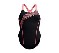 Speedo Damen Medley Logo One Piece Swimsuit | ClaSics | Medalist Style, Coral Sands, 34