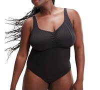 Speedo Damen Plus Size Solid Aquanite Swimsuit, Black, 48